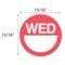 Nevs DaySpots - Wednesday 1" circle White w/Red DDOT-W1 - alternate 2